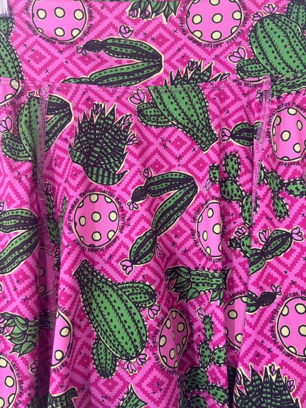 Pickleball Bella Cactus Print Athletic Skort Pink Green Size 2 (M) Tennis Golf - Picture 5 of 14